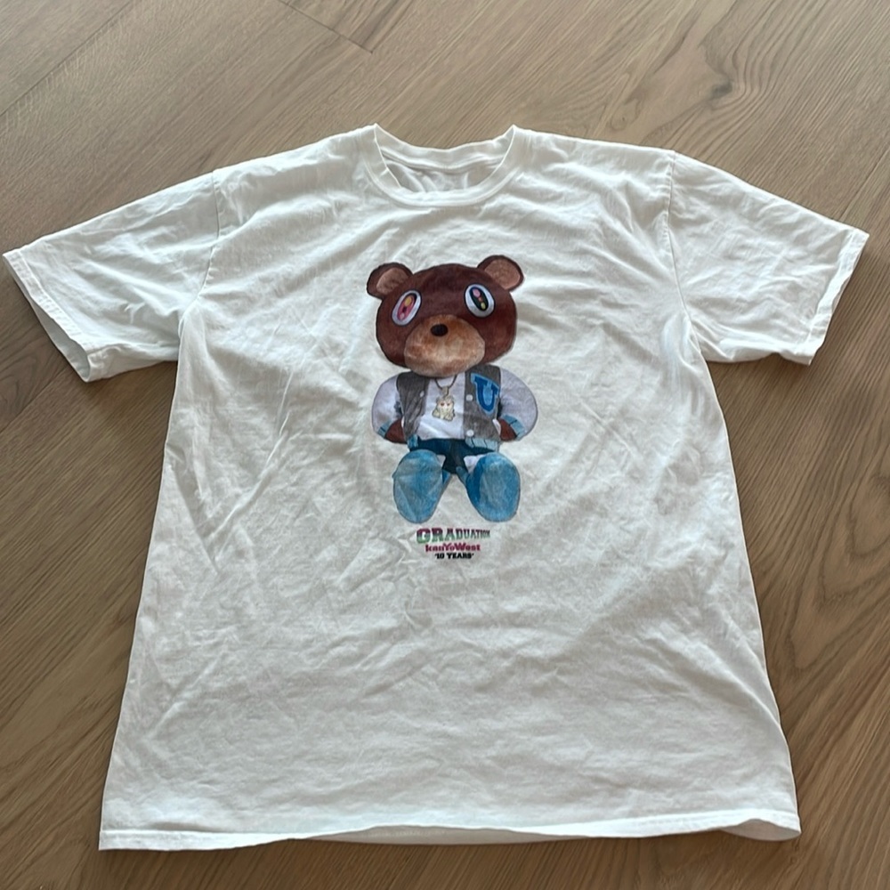 KANYE WEST- Graduation Bear Tee - white - XL